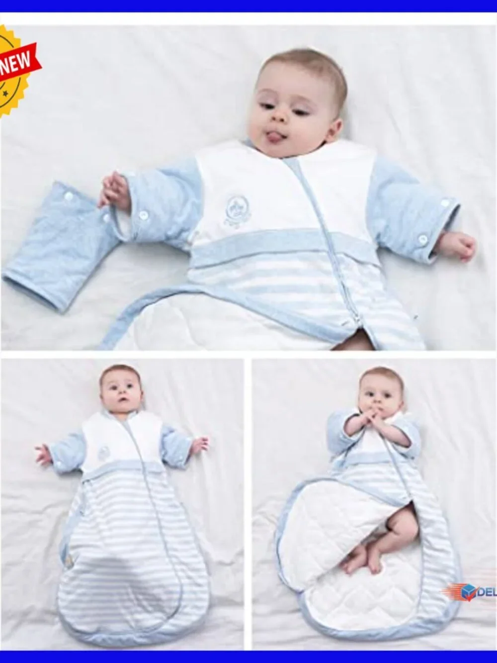 Organic Cotton Wearable Blanket Detachable Sleeve 3.5 Tog Heavyweight